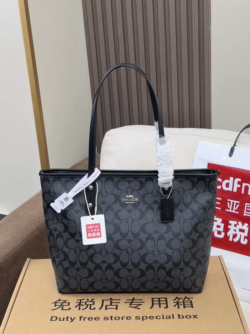 Coach Black Signature Tote Bag - Image 4