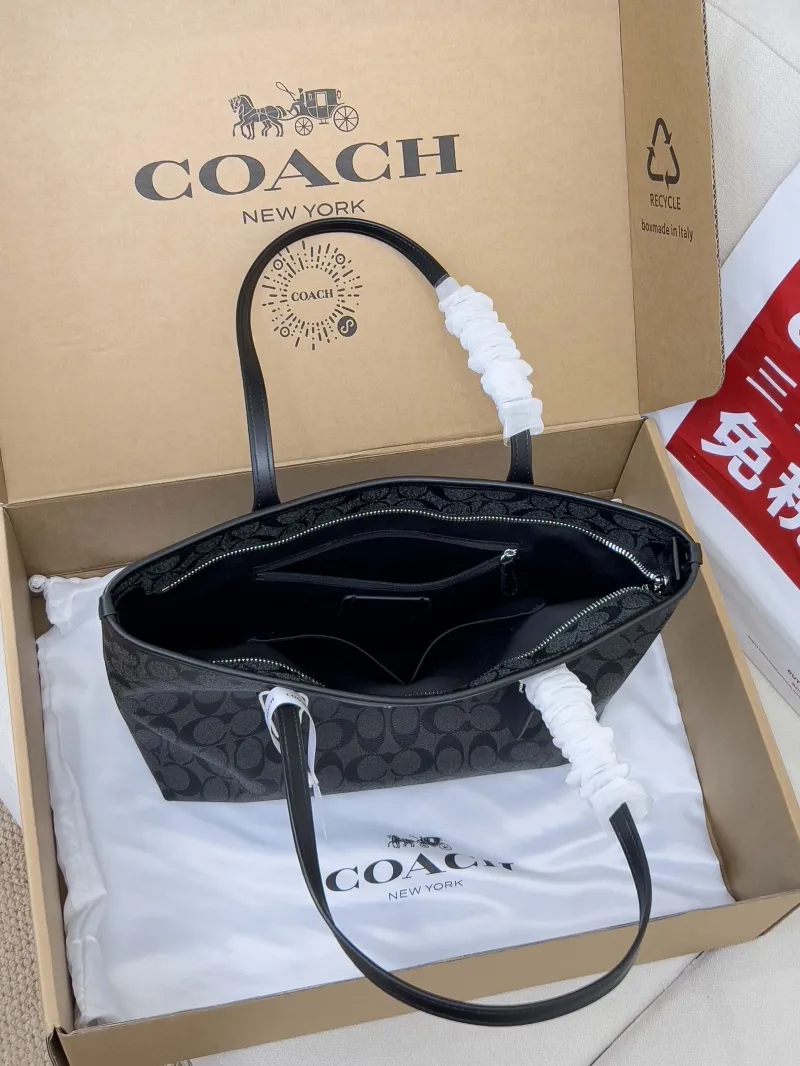 Coach Black Signature Tote Bag - Image 5