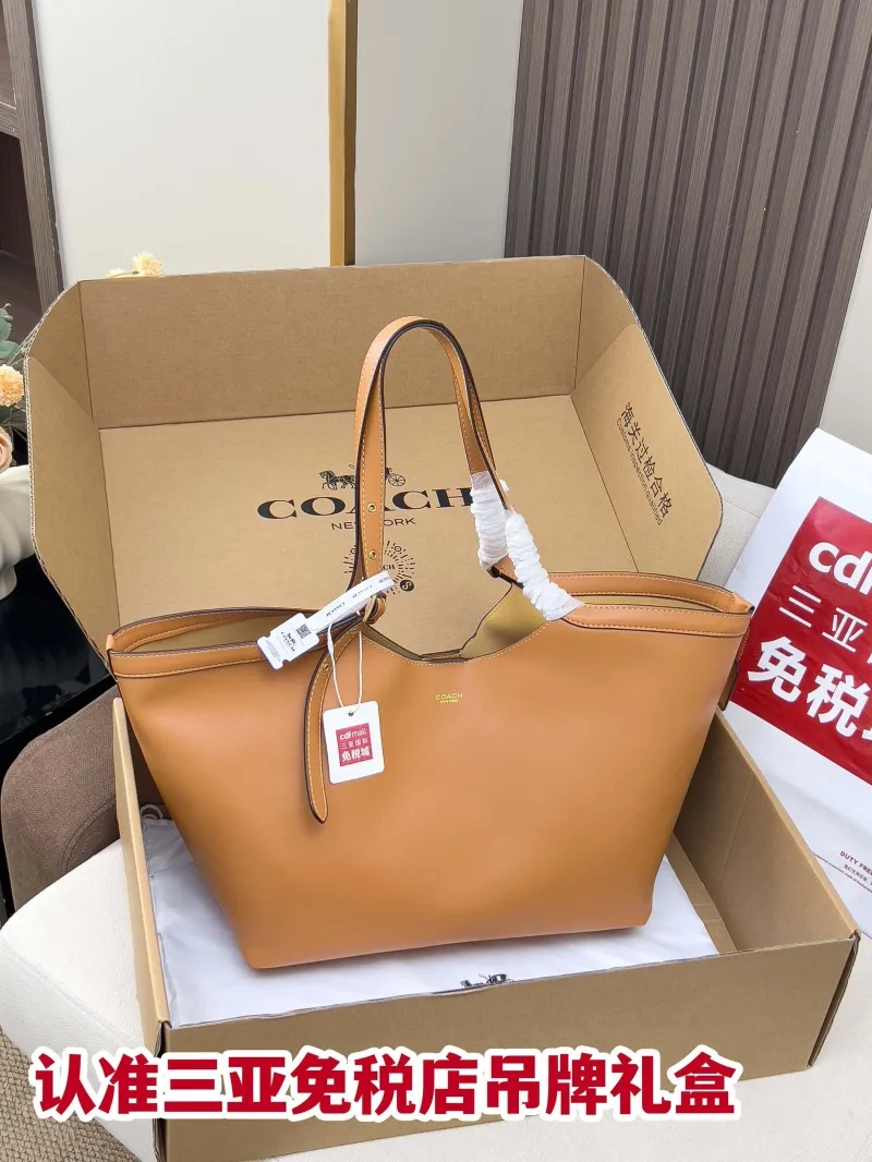 Coach Tan Leather Tote Bag
