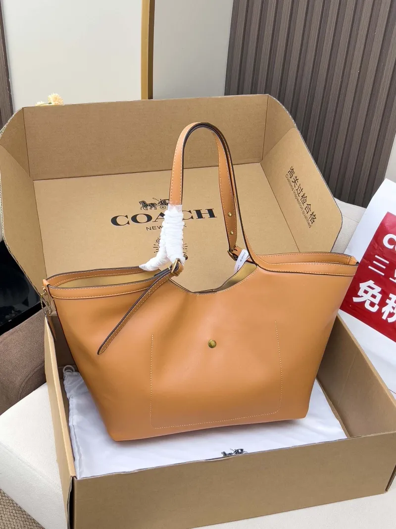 Alternative view of Coach Tan Leather Tote Bag