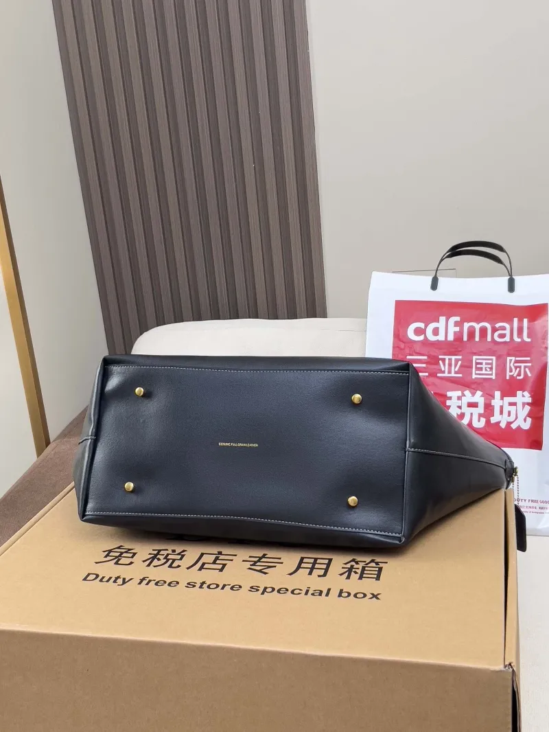 Coach Black Leather Tote Bag - Image 3