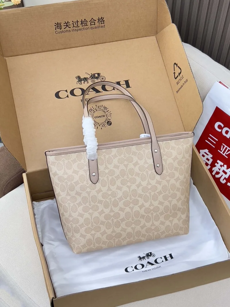 Alternative view of Coach New York Light Beige Shopping Tote Bag