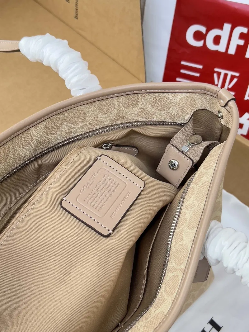 Coach New York Light Beige Shopping Tote Bag - Image 6