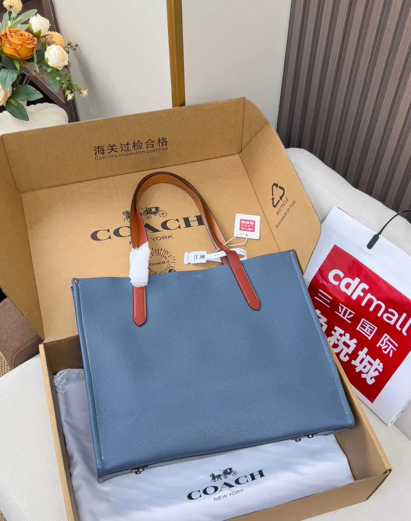 Alternative view of Coach Blue Leather Tote Bag