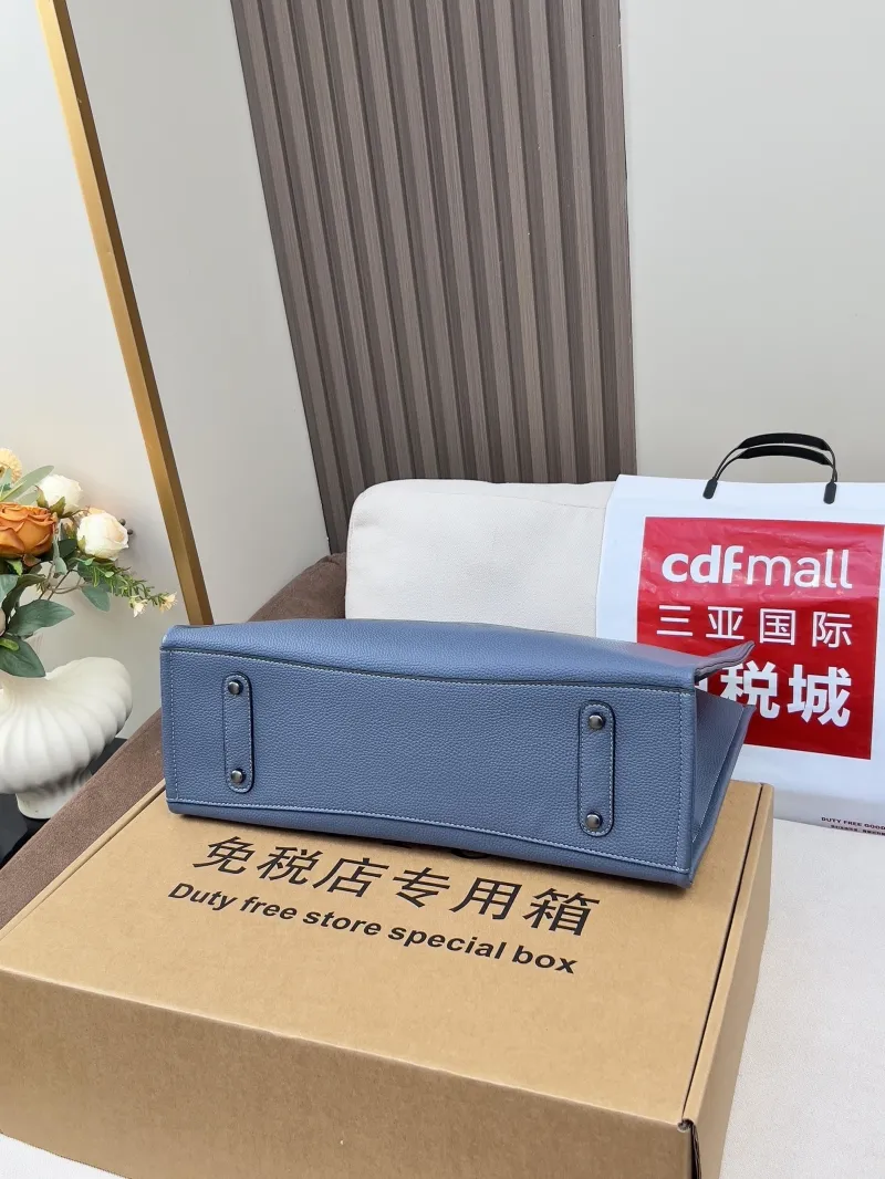 Coach Blue Leather Tote Bag - Image 3