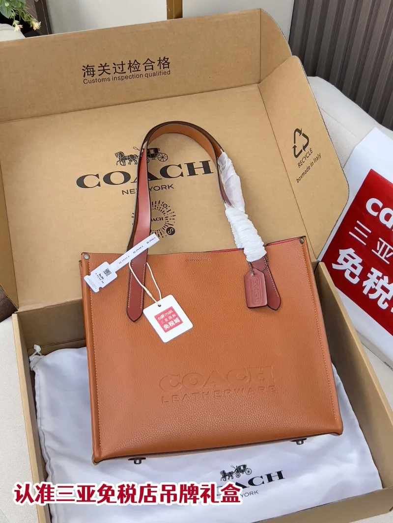 Coach Brown Leather Tote Bag