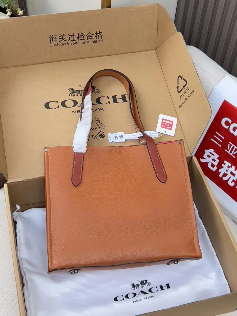Alternative view of Coach Brown Leather Tote Bag