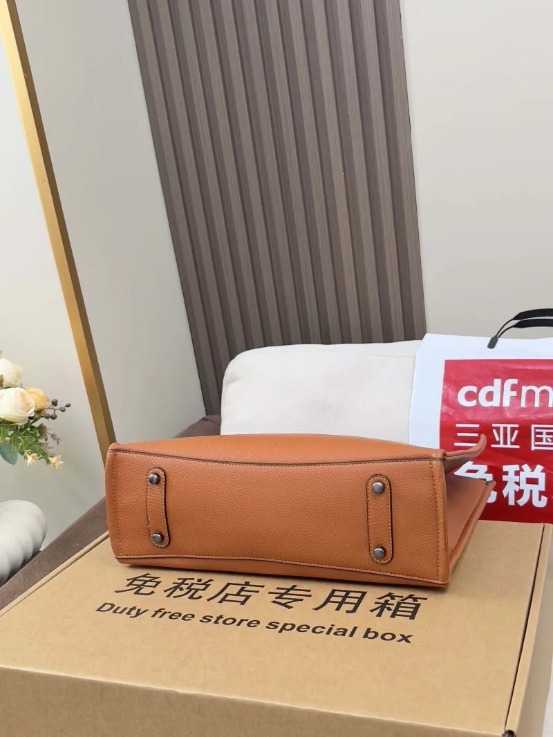 Coach Brown Leather Tote Bag - Image 3