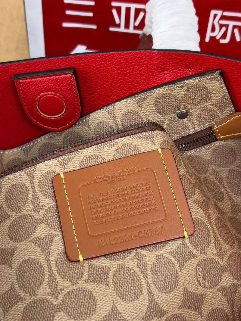 Coach Brown Leather Tote Bag - Image 6