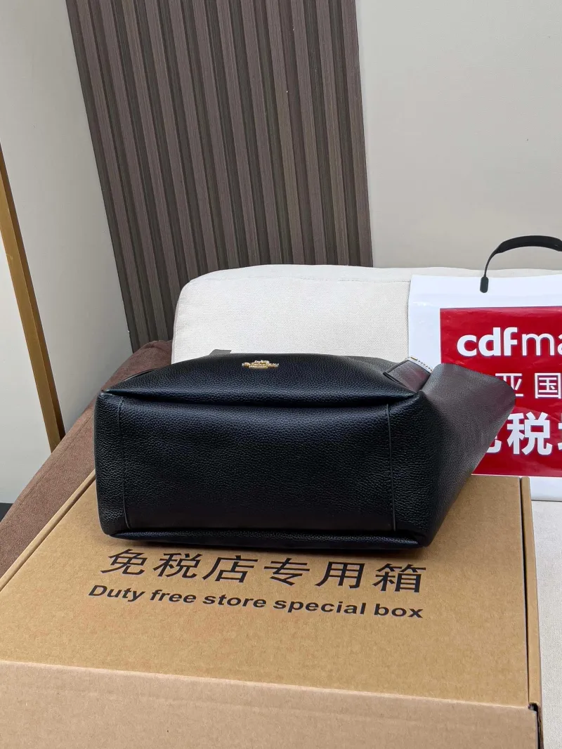 Coach Black Leather Tote Bag - Image 3