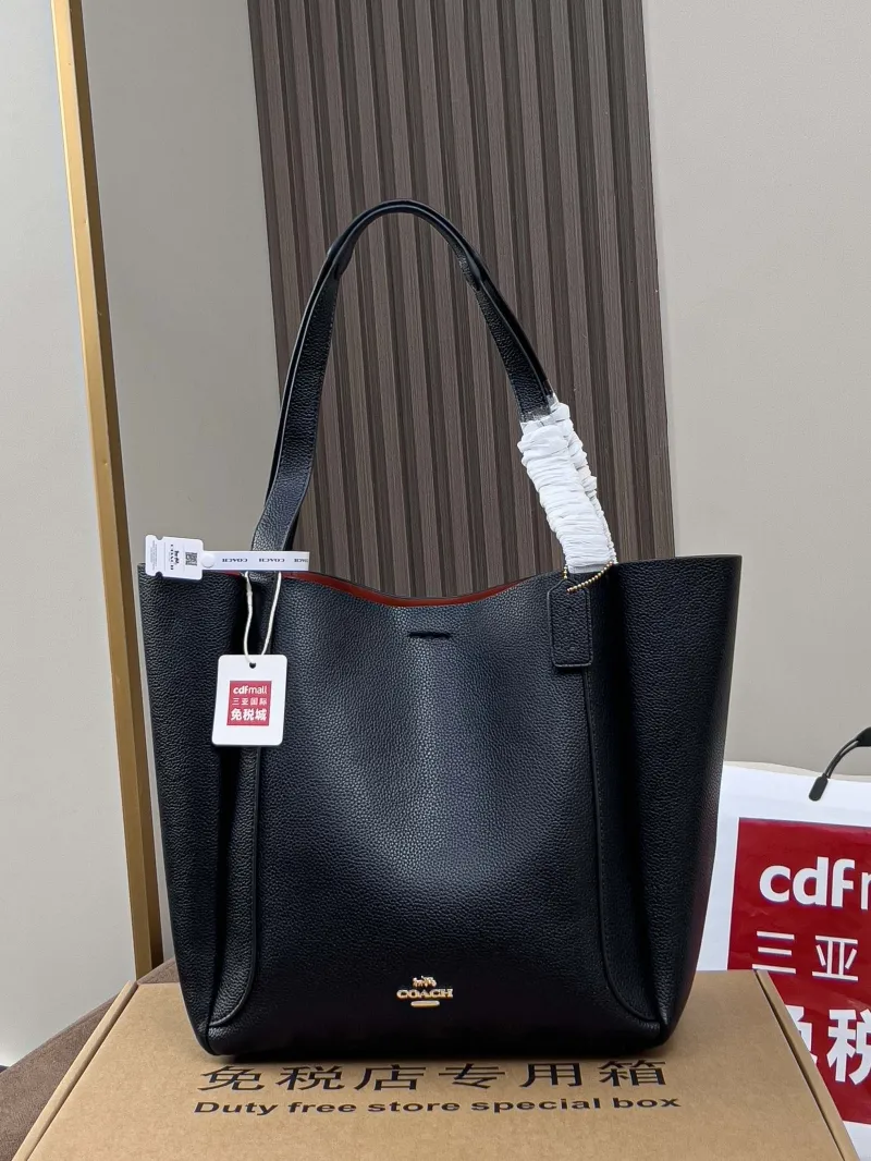 Coach Black Leather Tote Bag - Image 4