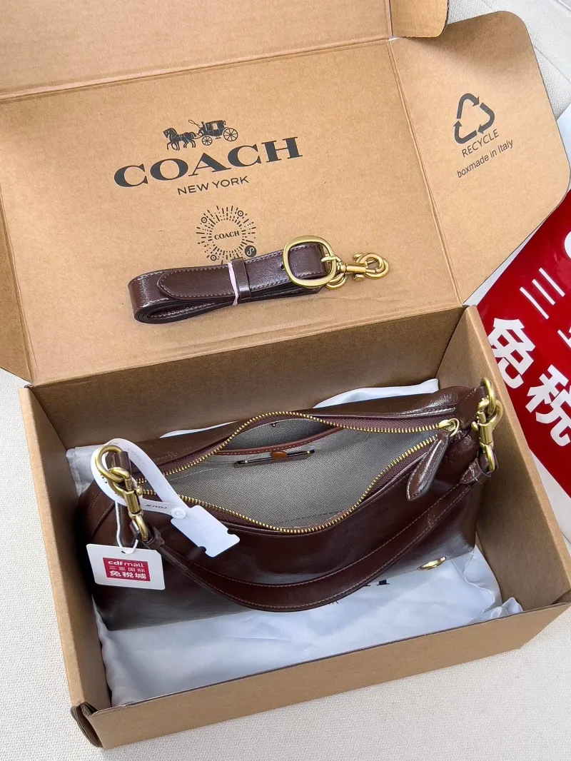 Coach Brown Leather Hobo Shoulder Bag - Image 5