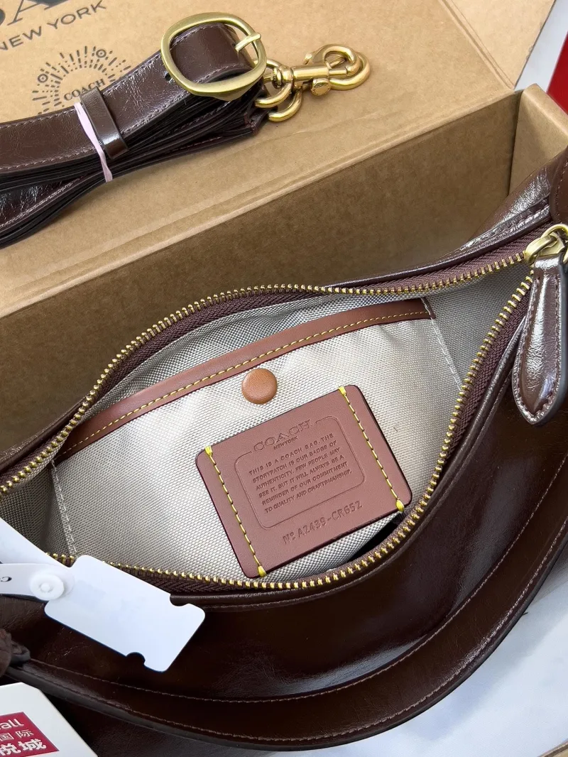 Coach Brown Leather Hobo Shoulder Bag - Image 6