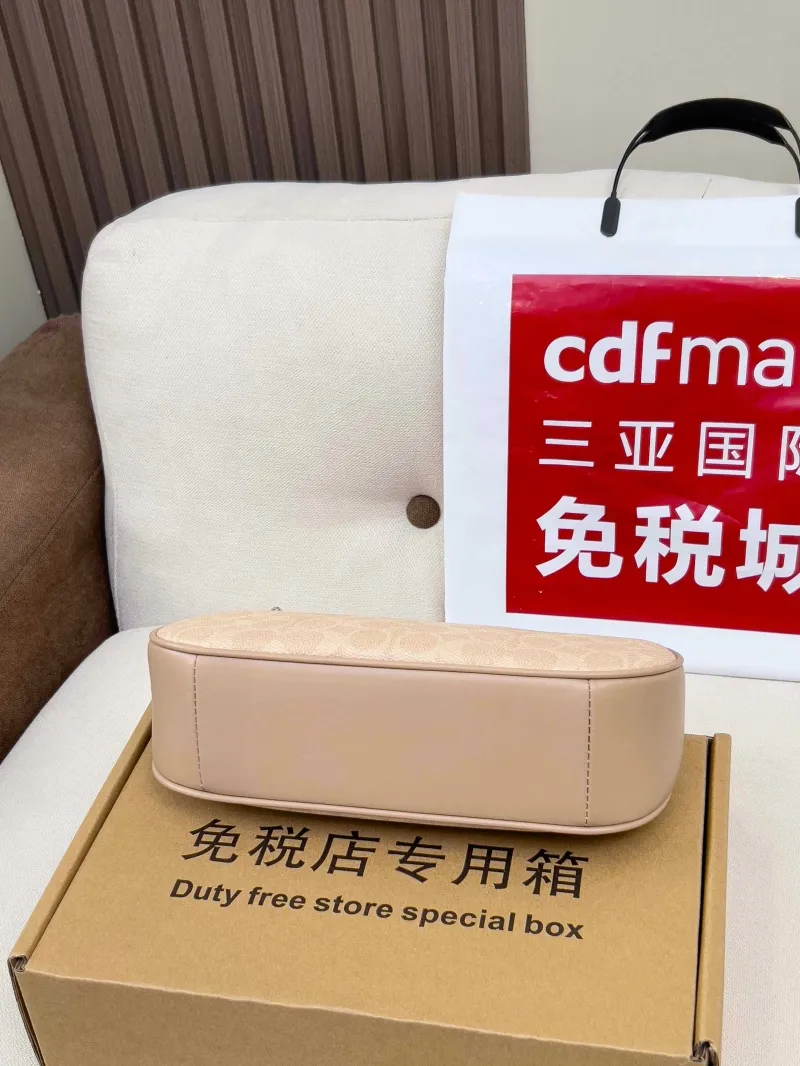 Coach Beige Signature Top Handle Shoulder Bag - Image 3