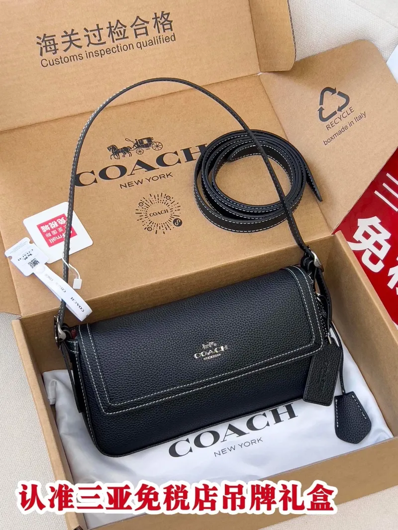 Coach Black Leather Crossbody Handbag