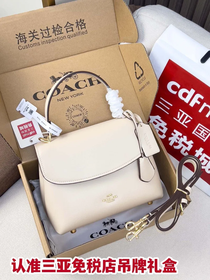 Coach Cream Top Handle Crossbody Bag