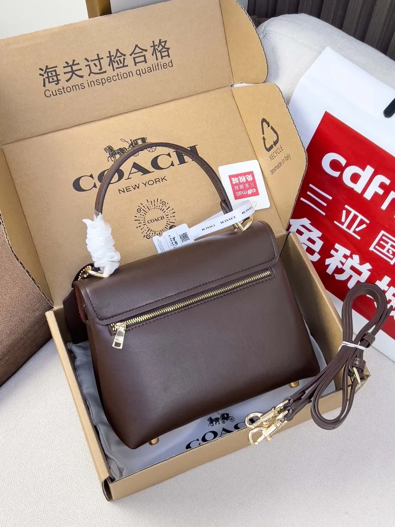 Alternative view of Coach Brown Top Handle Crossbody Bag