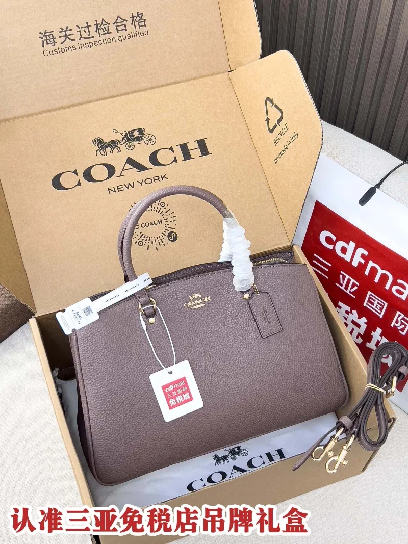 Coach Taupe Top Handle Crossbody Bag