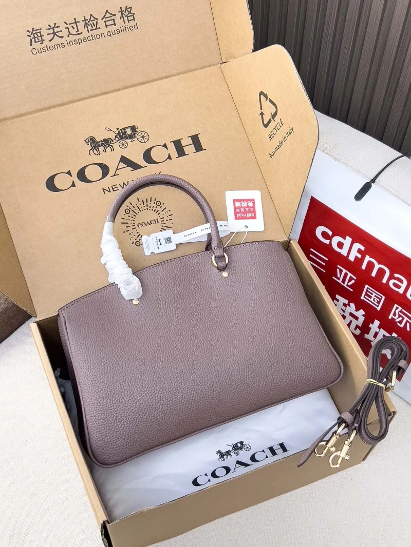 Alternative view of Coach Taupe Top Handle Crossbody Bag