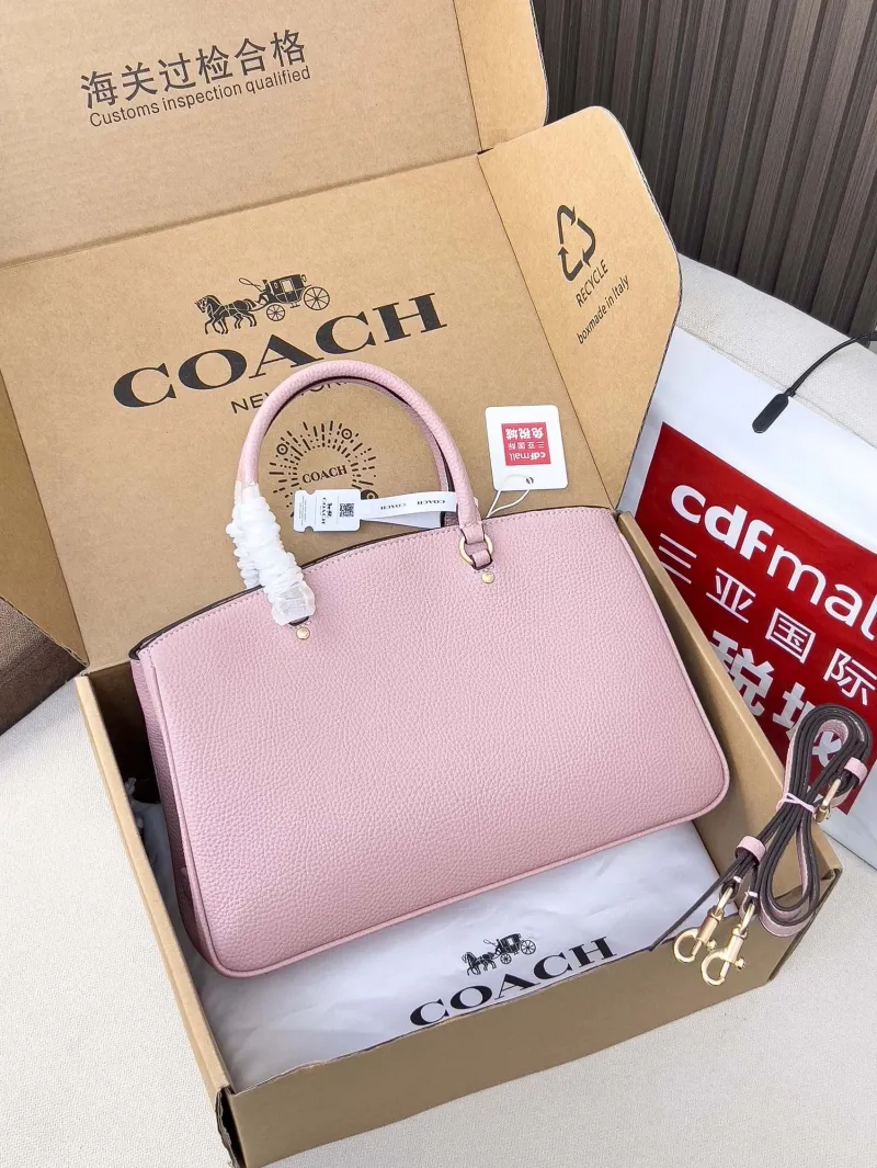 Alternative view of Coach Pink Top Handle Leather Handbag