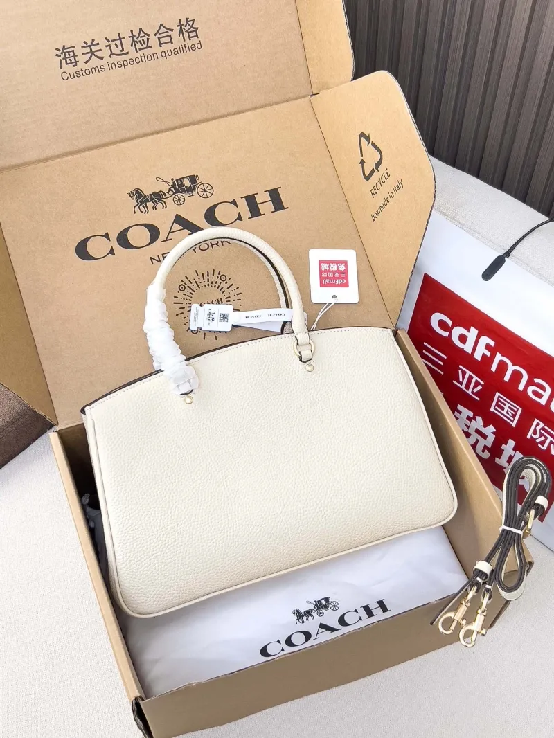 Alternative view of Coach Off-White Leather Top Handle Bag