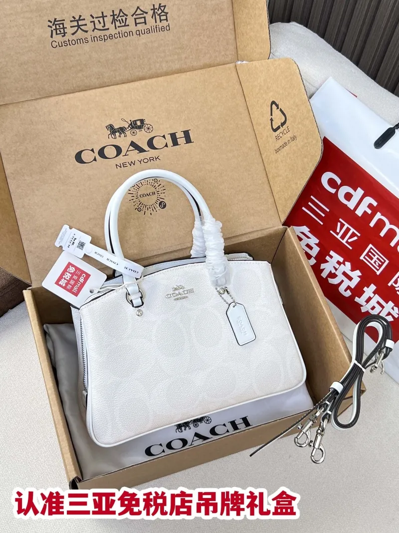 Coach White Top Handle Crossbody Bag 58