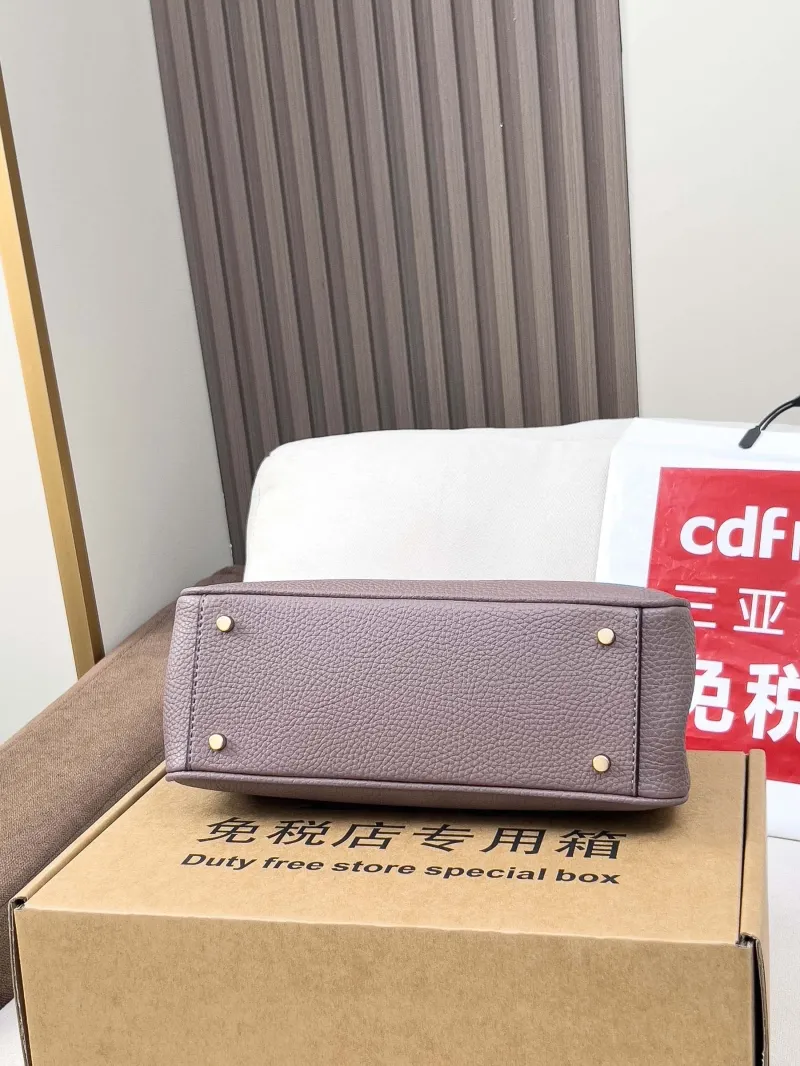 Coach Taupe Leather Top Handle Bag 59 - Image 3