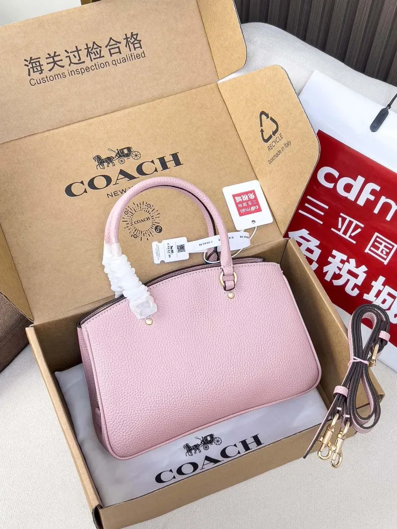Alternative view of Coach Pink Leather Top Handle Bag