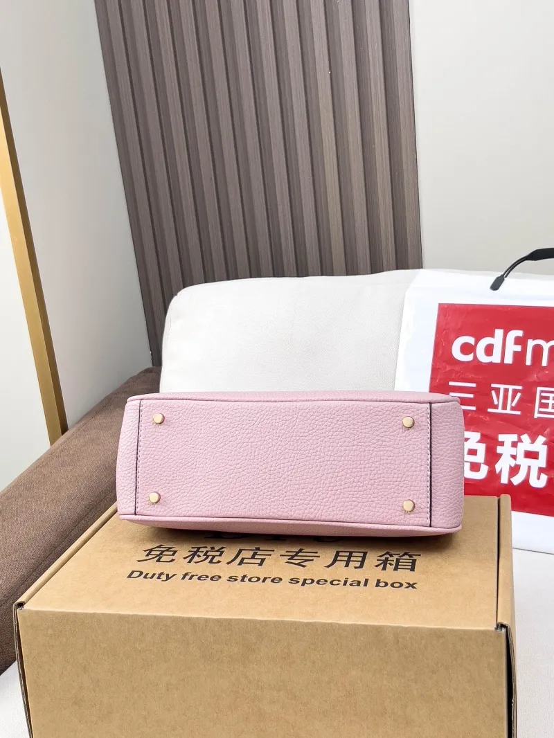 Coach Pink Leather Top Handle Bag - Image 3