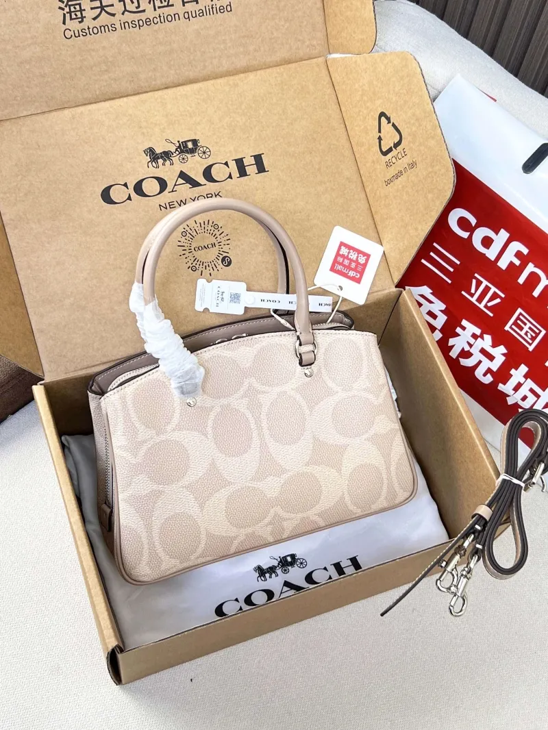 Alternative view of Coach Light Beige Top Handle Handbag 61