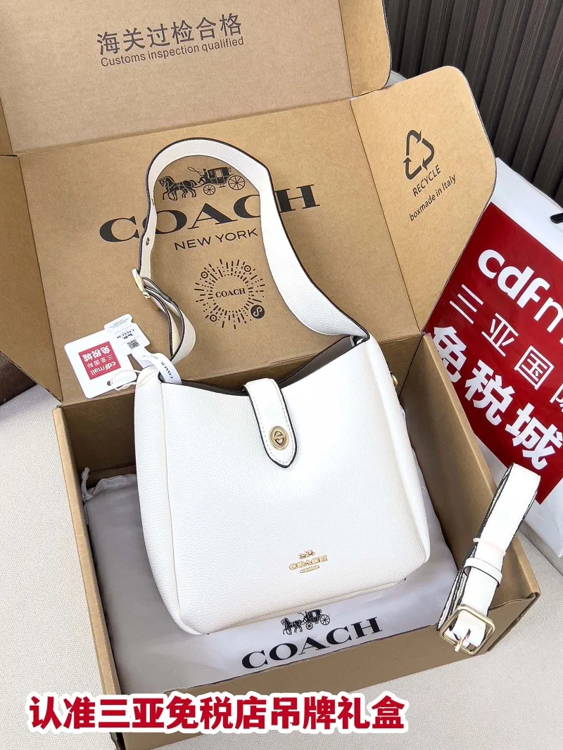 Coach White Leather Top Handle Bag 62