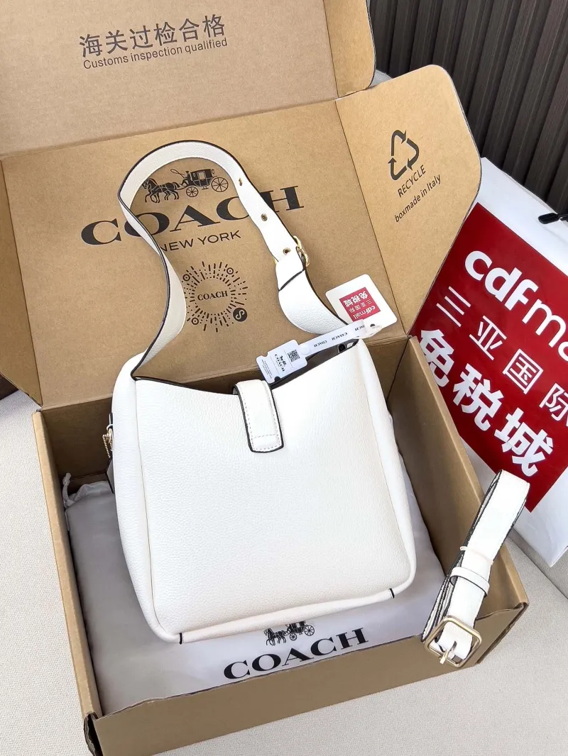 Alternative view of Coach White Leather Top Handle Bag 62