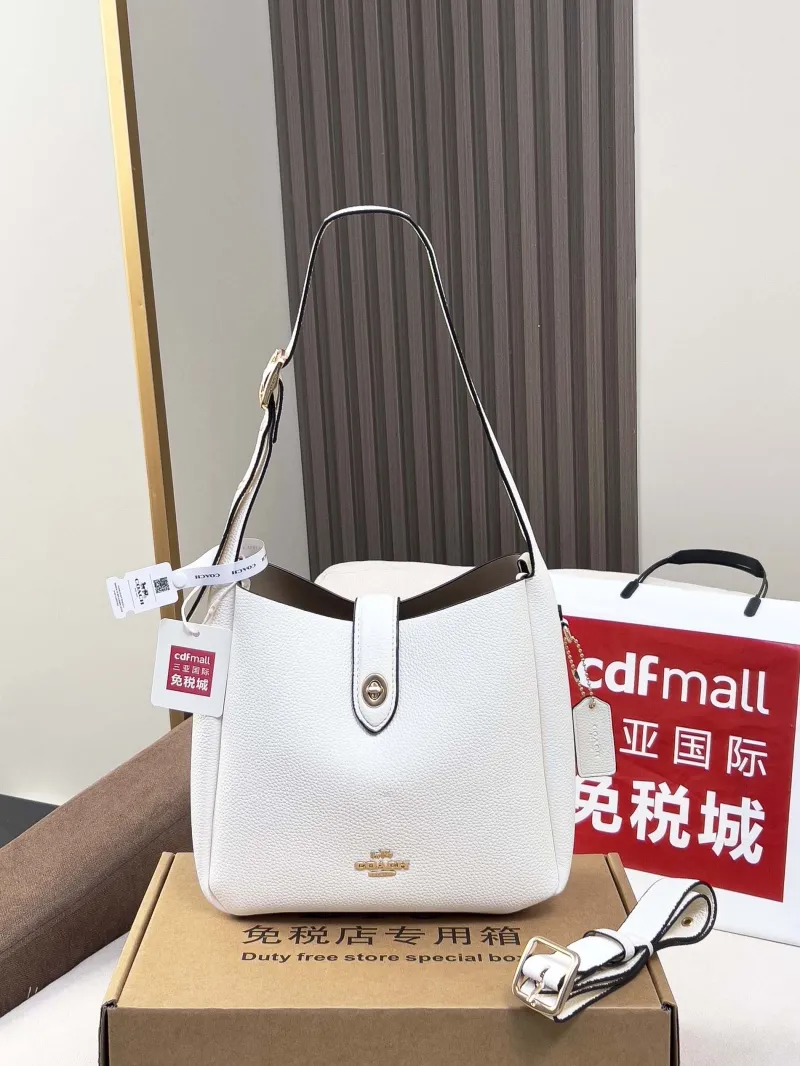 Coach White Leather Top Handle Bag 62 - Image 4