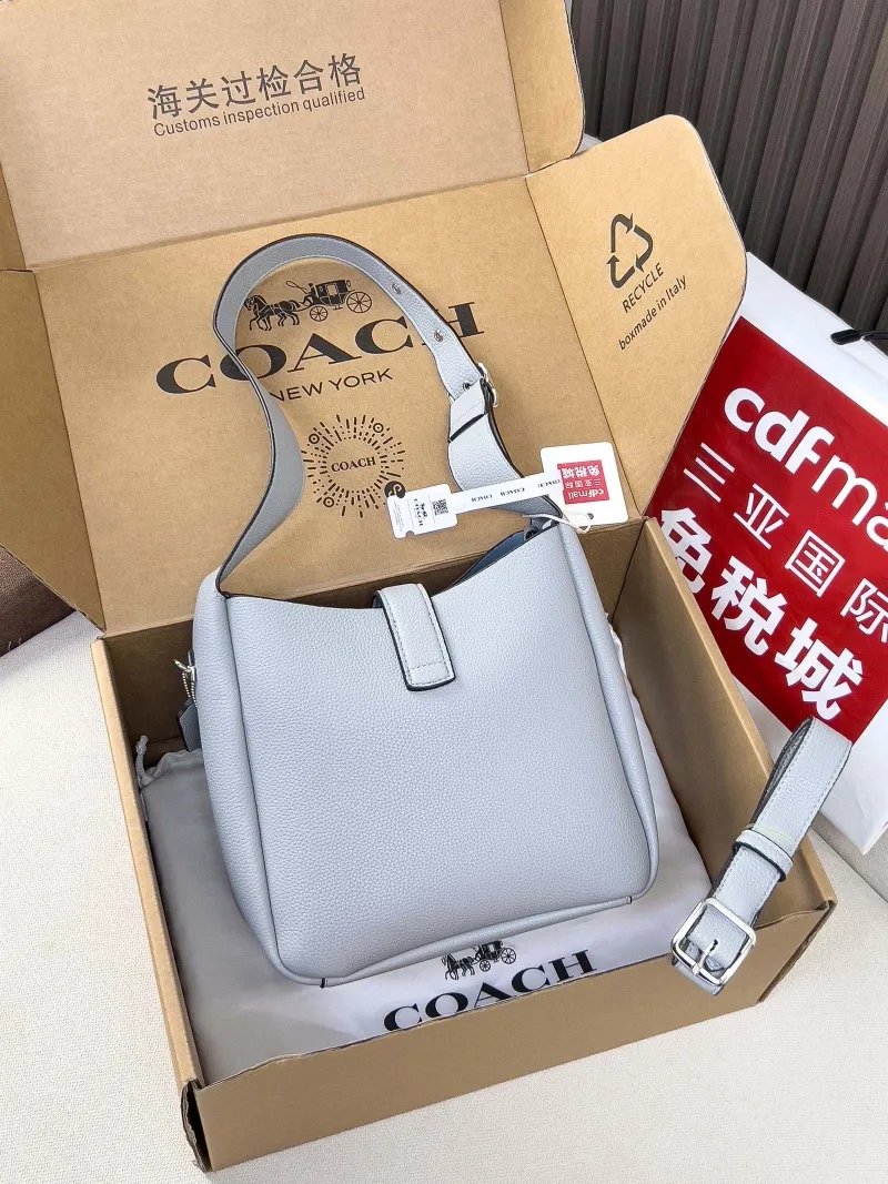 Alternative view of Coach Light Blue Leather Hobo Shoulder Bag