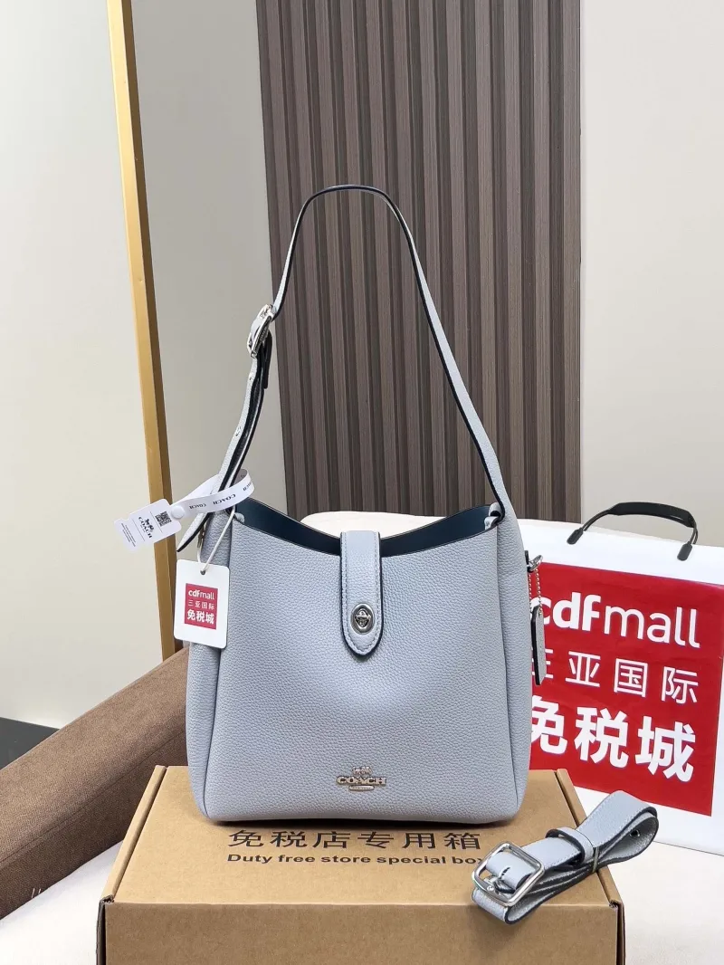 Coach Light Blue Leather Hobo Shoulder Bag - Image 4