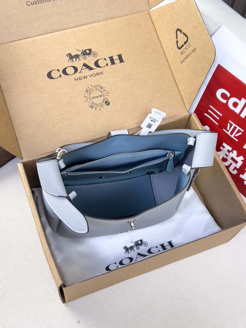 Coach Light Blue Leather Hobo Shoulder Bag - Image 5