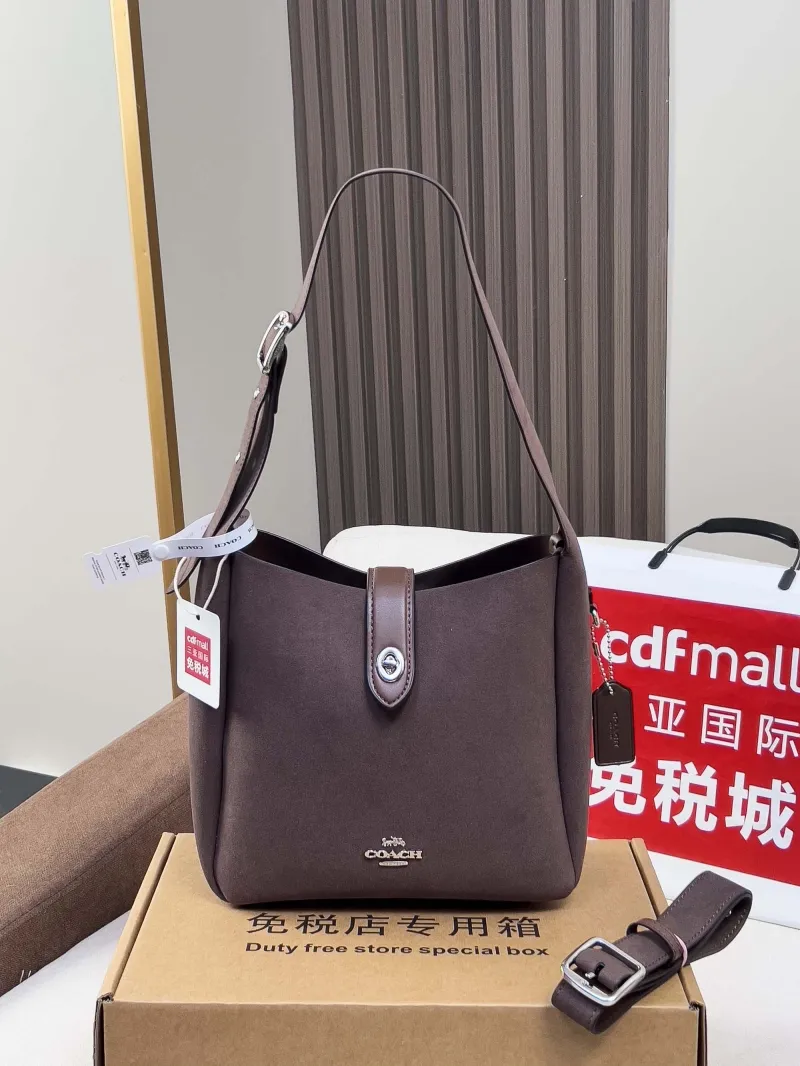 Coach Brown Hobo Shoulder Bag - Image 4