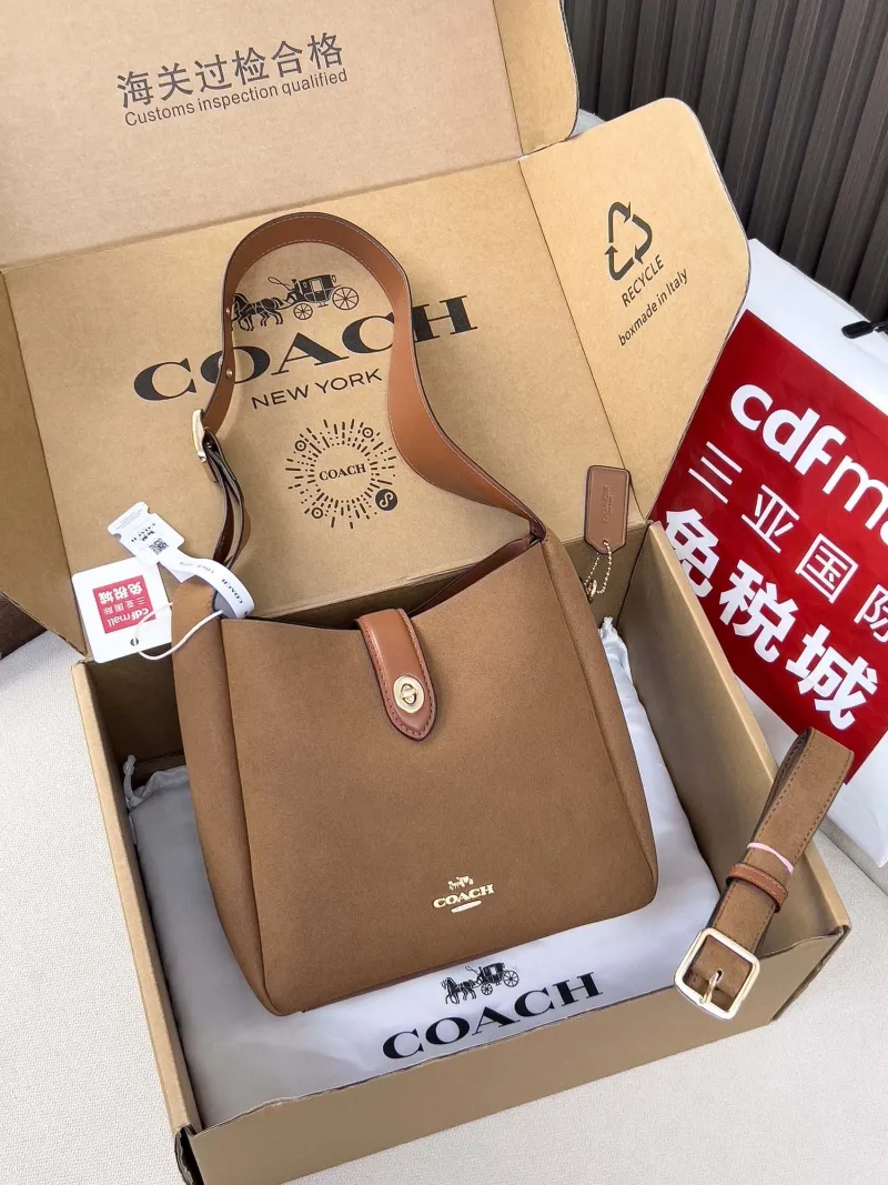 Coach Brown Leather Top Handle Handbag