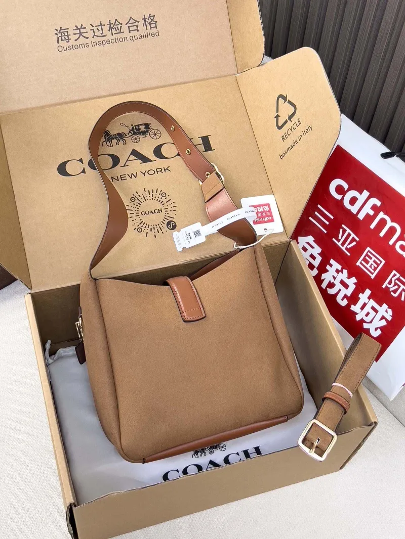 Alternative view of Coach Brown Leather Top Handle Handbag