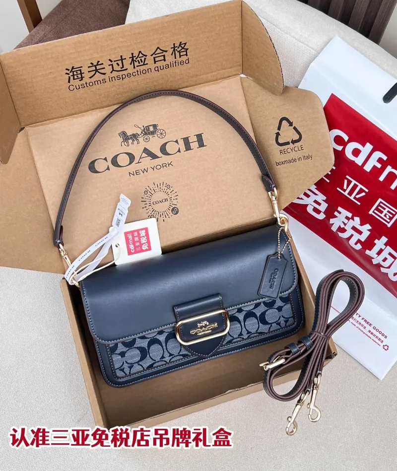Coach Navy Top Handle Crossbody Bag 69