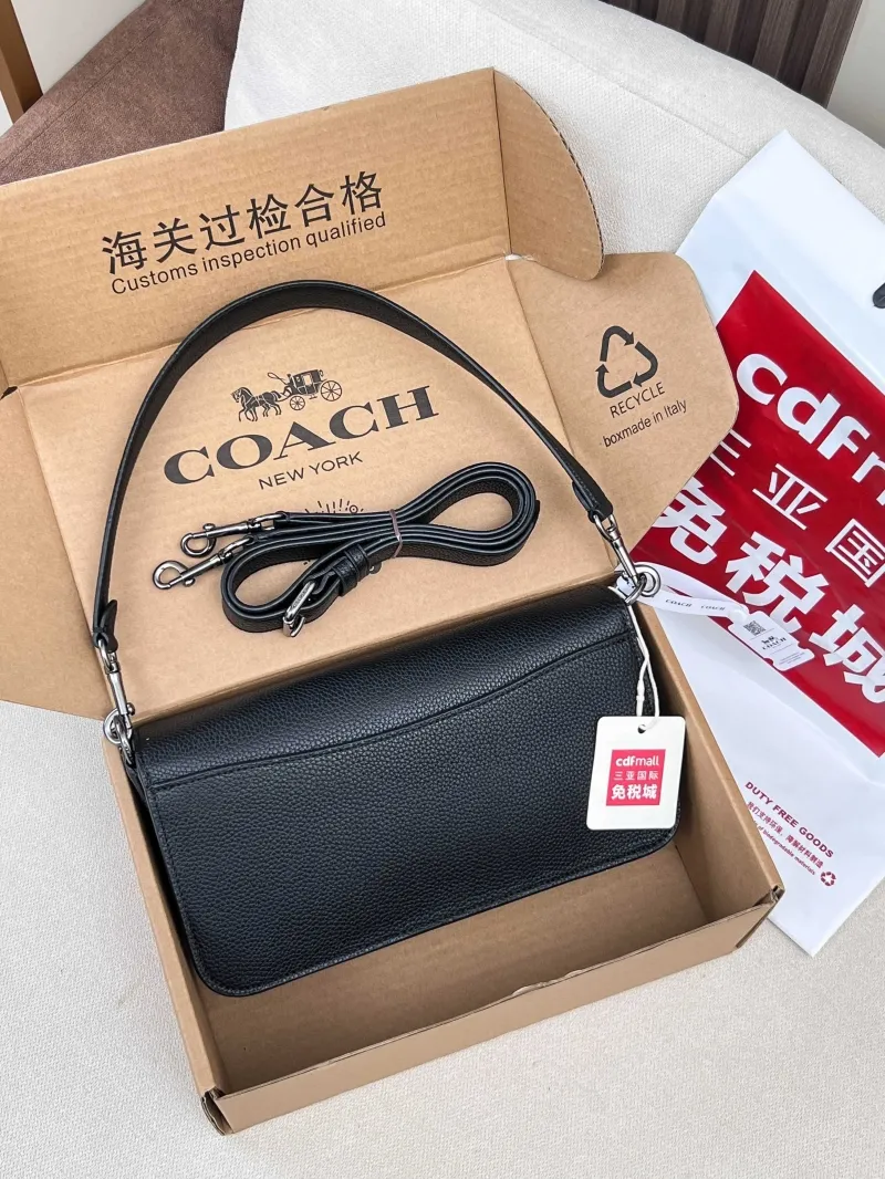 Alternative view of Coach Black Leather Top Handle Crossbody Bag