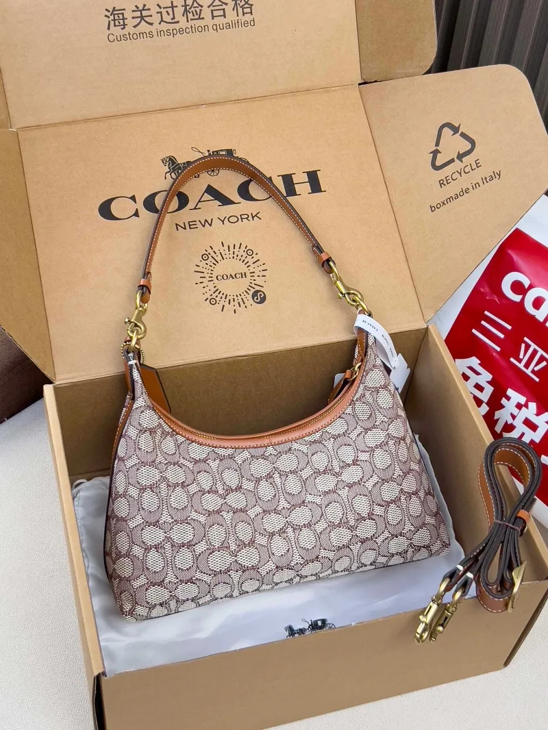 Alternative view of Coach Signature Monogram Hobo Crossbody Bag