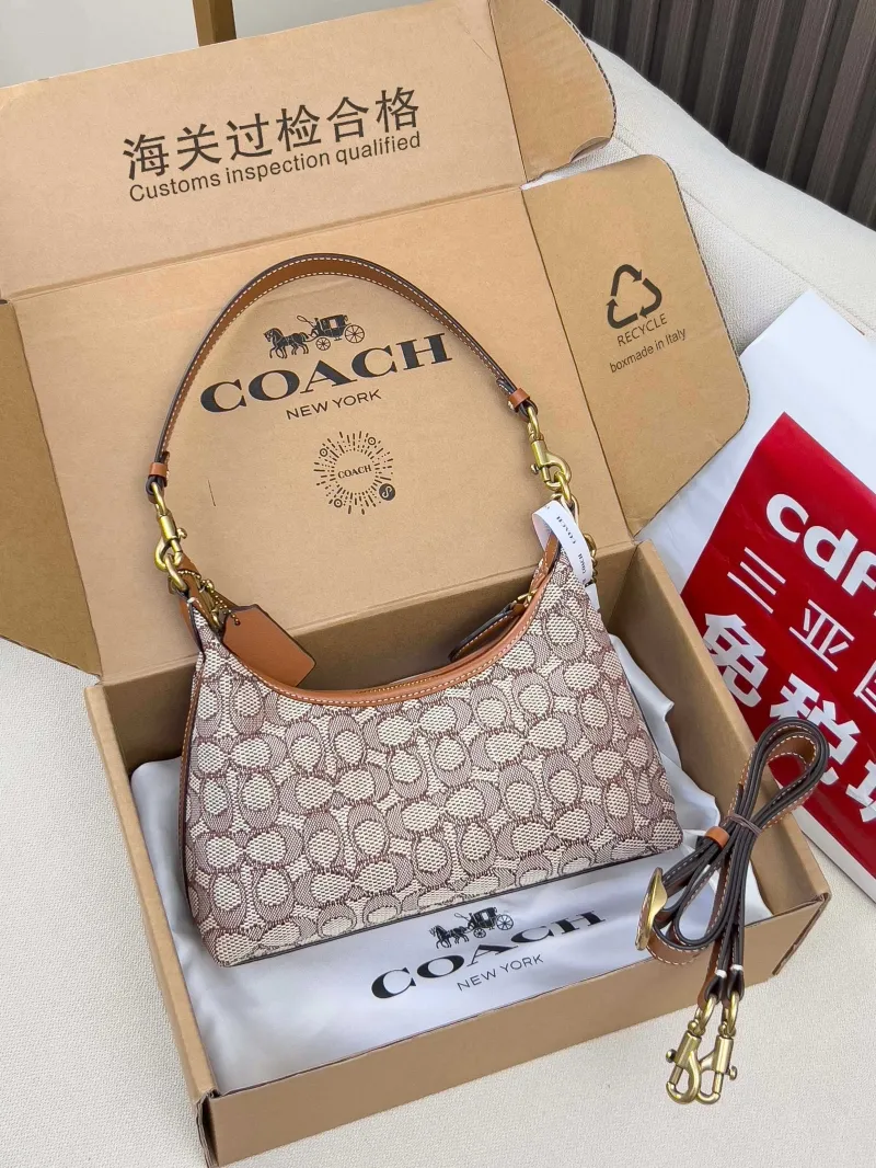 Alternative view of Coach Signature Monogram Top Handle Hobo Bag