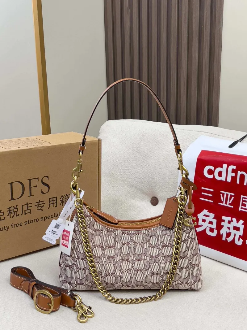 Coach Signature Monogram Top Handle Hobo Bag - Image 4