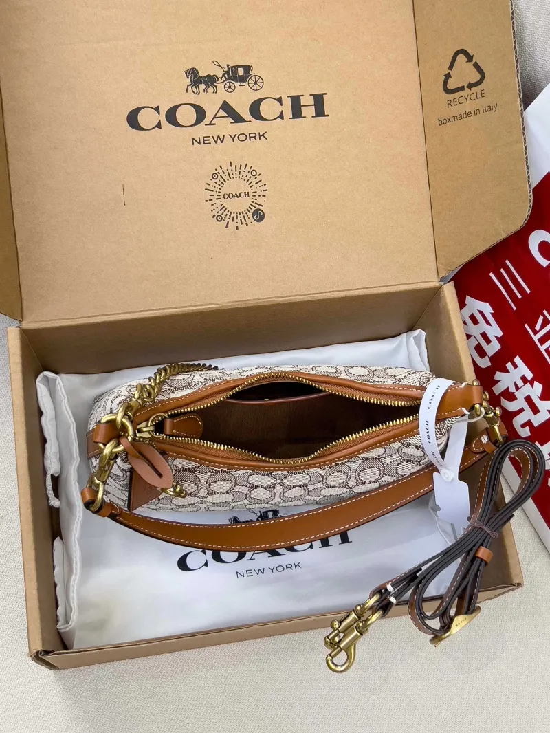 Coach Signature Monogram Top Handle Hobo Bag - Image 5