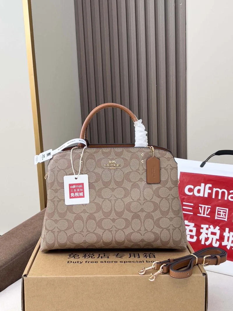 Coach Khaki Signature Top Handle Bag 93 - Image 4