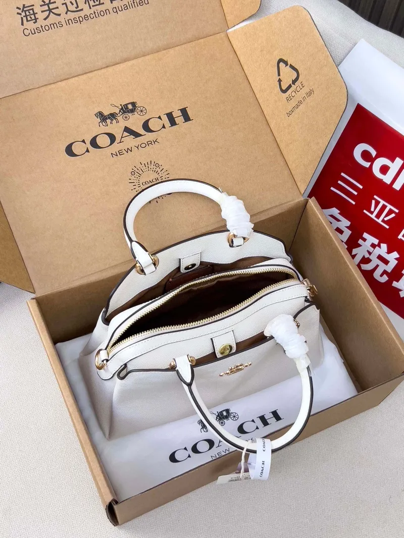 Coach White Top Handle Bag 101 - Image 5