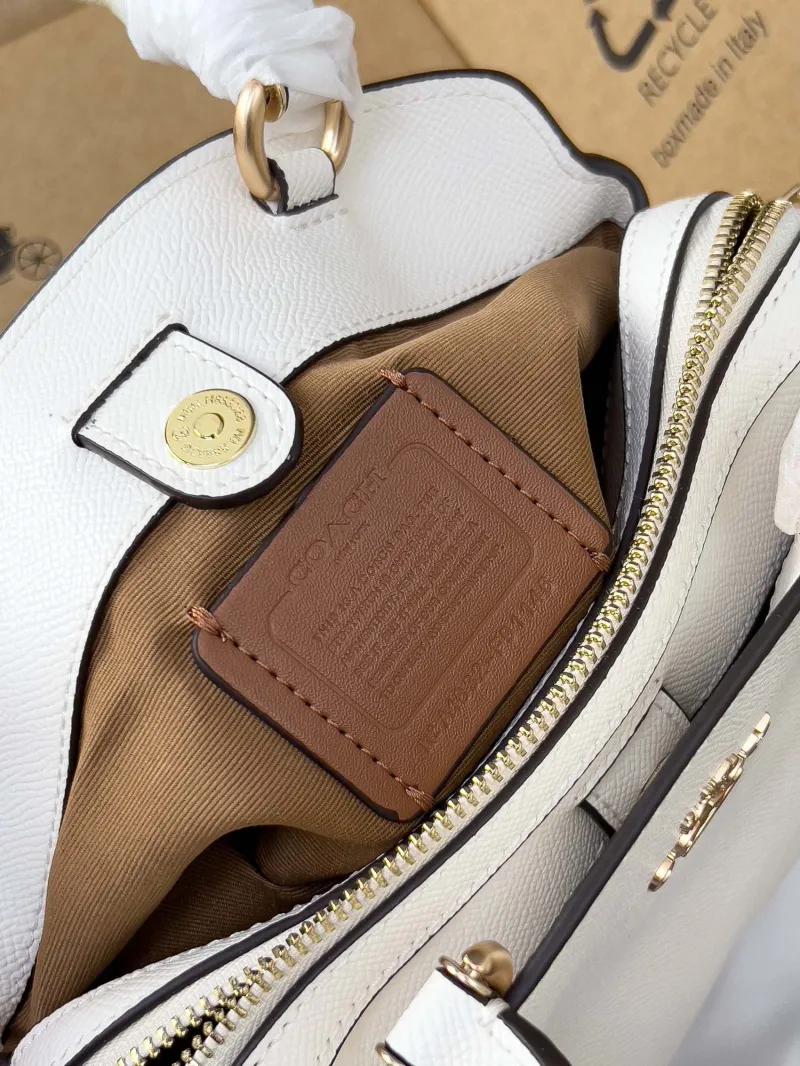Coach White Top Handle Bag 101 - Image 6