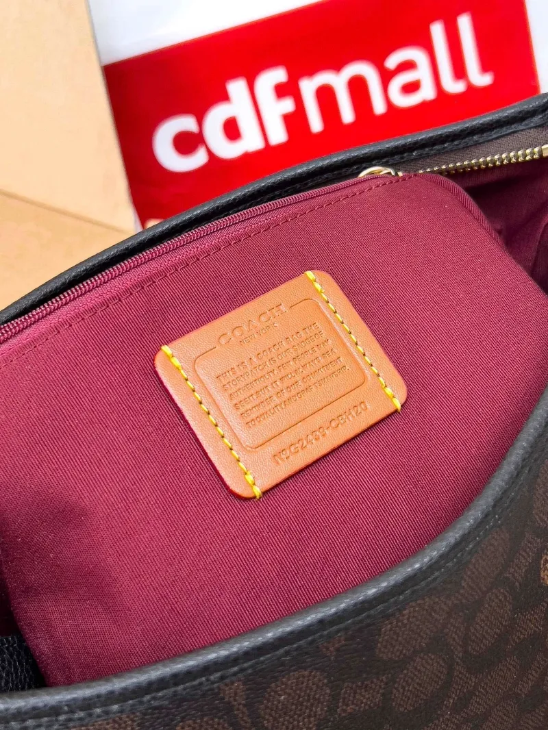 Coach 105 Brown Black Bucket Shoulder Bag - Image 6