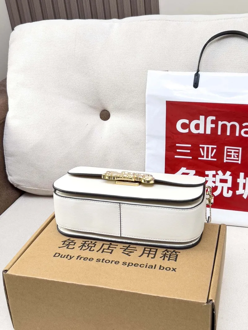 Coach White Top Handle Bag 110 - Image 3